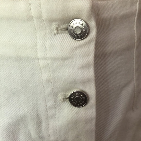 T by Alexander Wang white denim mini skirt sz 25 - Picture 4 of 7